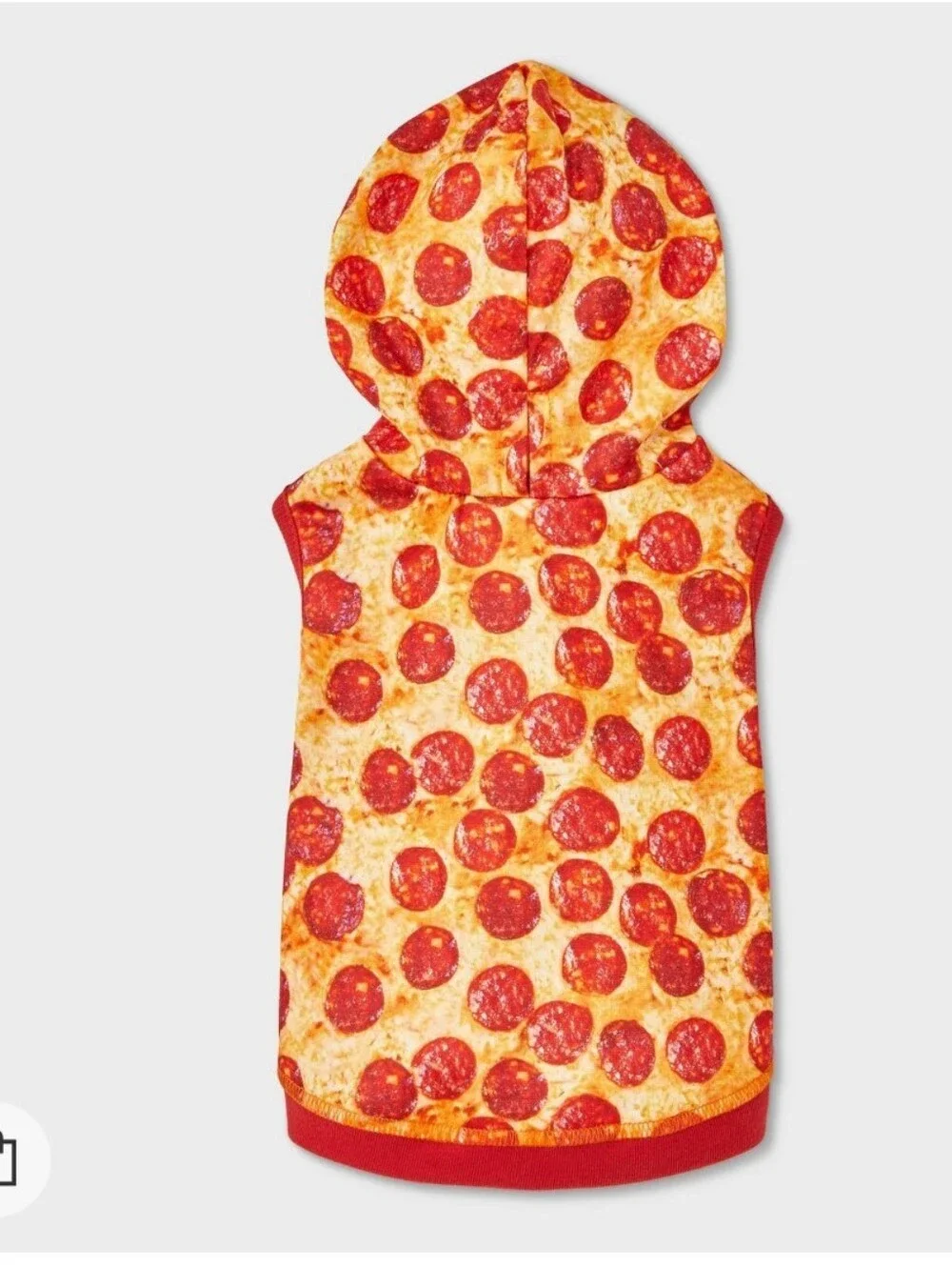 Boots & Barkley Pet Sweatshirt - Pizza Pepperoni Print (red/orange)